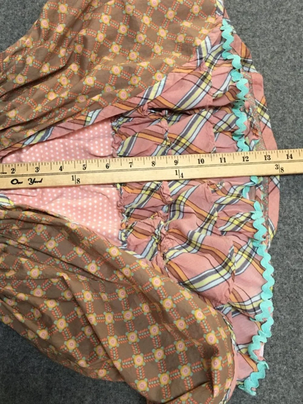 Matilda Jane Girls 8 Skirt Mini Multicolor‎ Twirl Layered Cotton Boho Patchwork